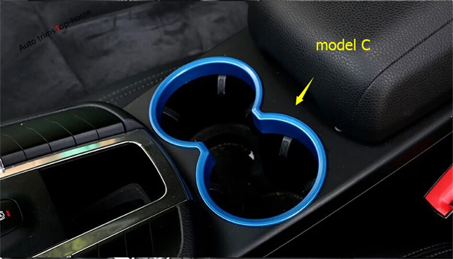 

Yimaautotrims Interior Console Water Cup Holder Cover Trim Frame 1 Piece / 3 Color Fit For Porsche Macan 2014 - 2019 ABS