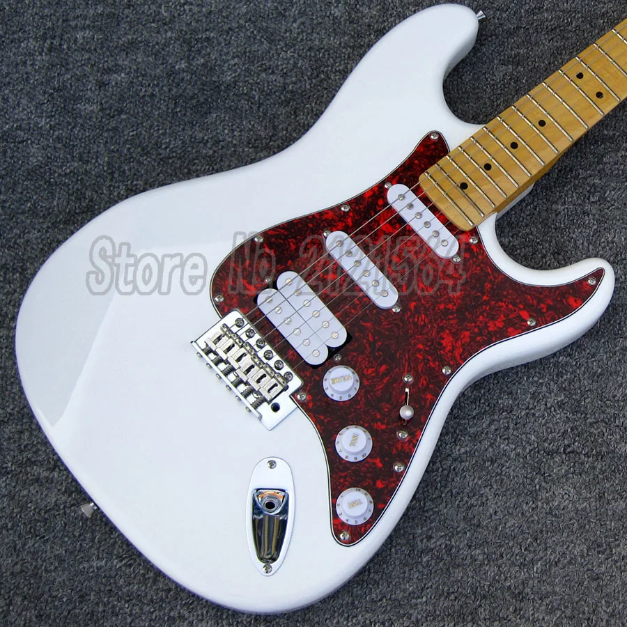 

2016 New Arrival Maple Fingerboard Electric Guitar ST CHINESE Custom Shop White body For Professionals