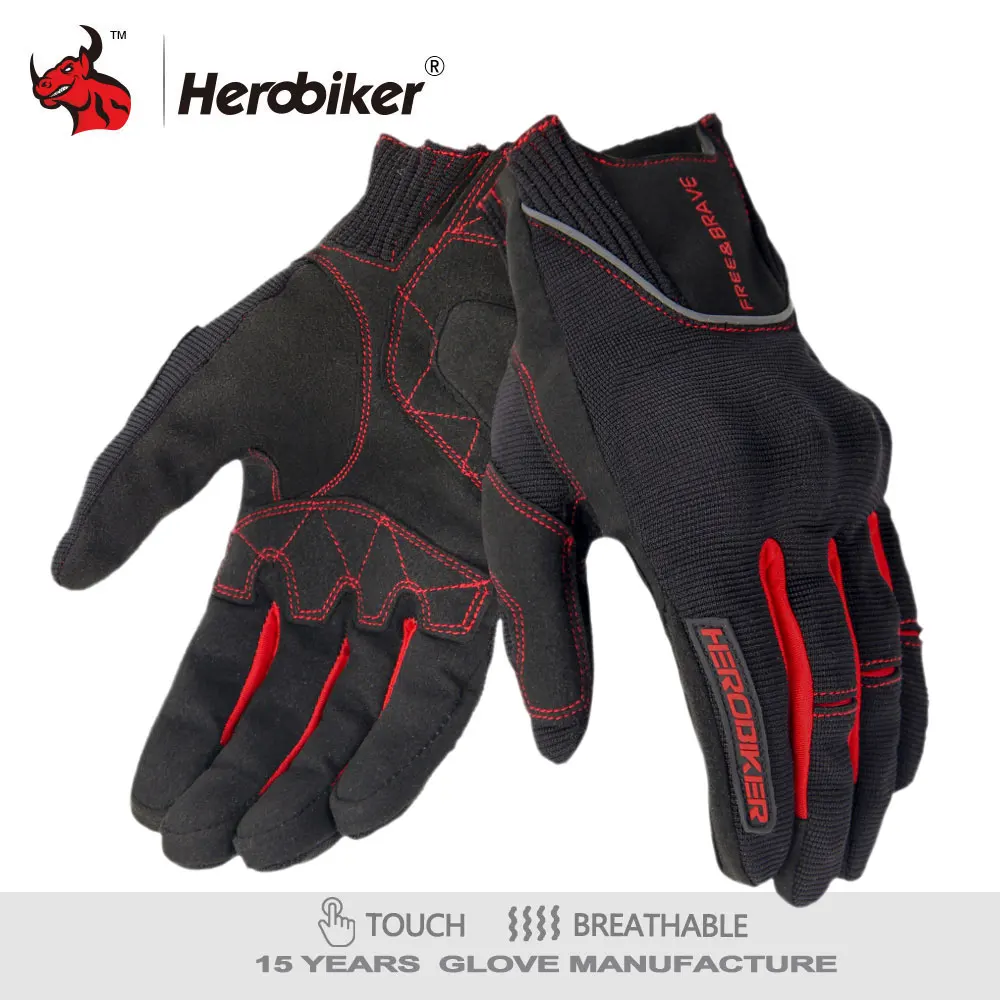 

HEROBIKER Motorcycle Gloves Moto Gloves Protective Gear Full Finger Motocross Guantes Gloves Moto Luvas For Men And Women