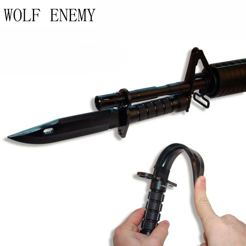 

Wargame Airsoft Tactical Toy Plastic M9 Knife Outdoor Hunting Training Camping Survival Cosplay Knife Black