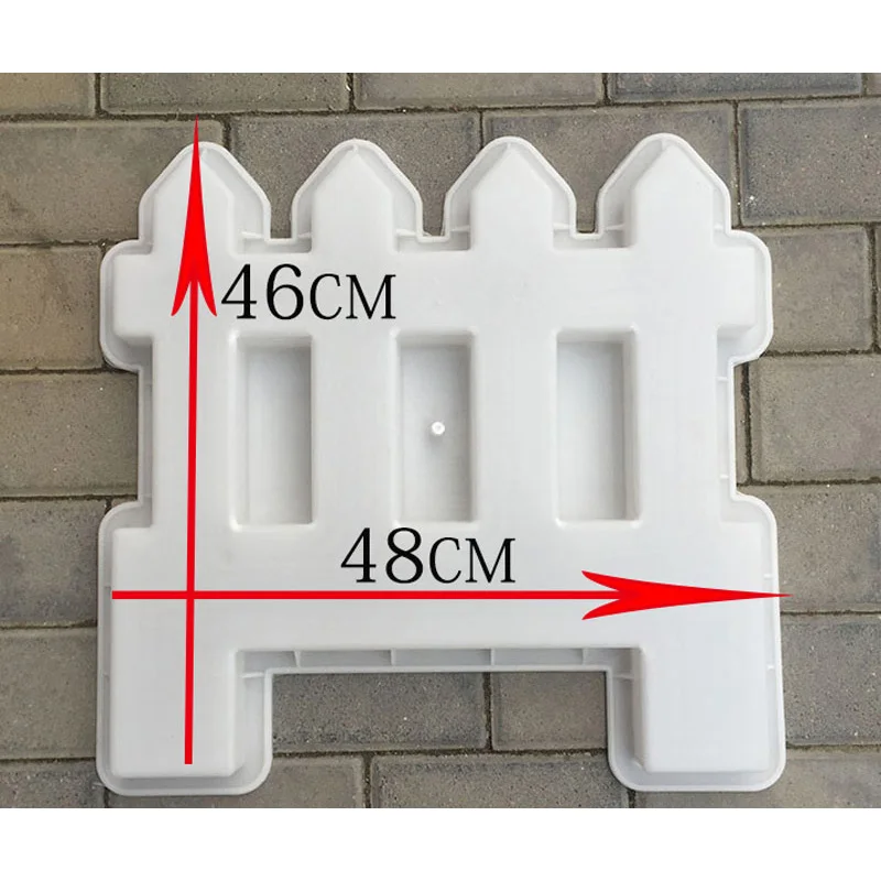 1 шт. сад ограждение плесень газон форма-забор DIY квадратный пластиковый путь Плесень ручной цемент камень кирпич плесень 48*46*4 см