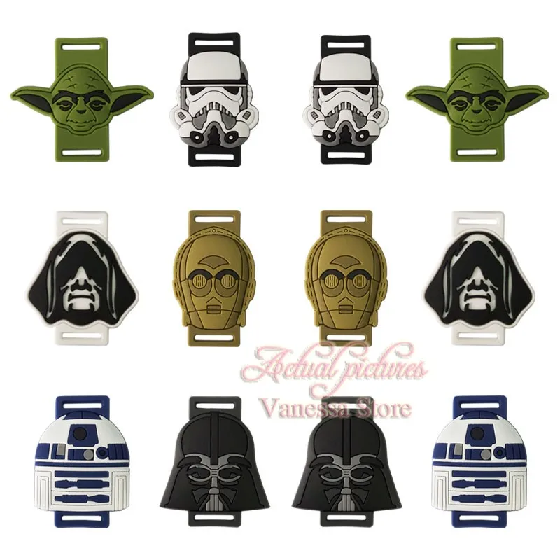 Kids gift 2pcs/lot Star war cool soldiers Shoe Buckles Accessories Shoe Lace Abrasion shoelace shoe decoration boys best love