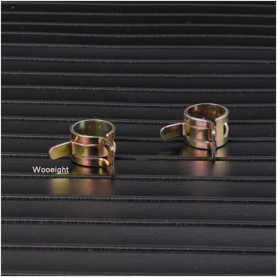 10 Pcs 10mm Vacuum Spring Band Type Fuel Oil Water CPU Hose Silicone Clip Pipe Tube for Band Clamp Metal Fastener Assortment Kit (4)