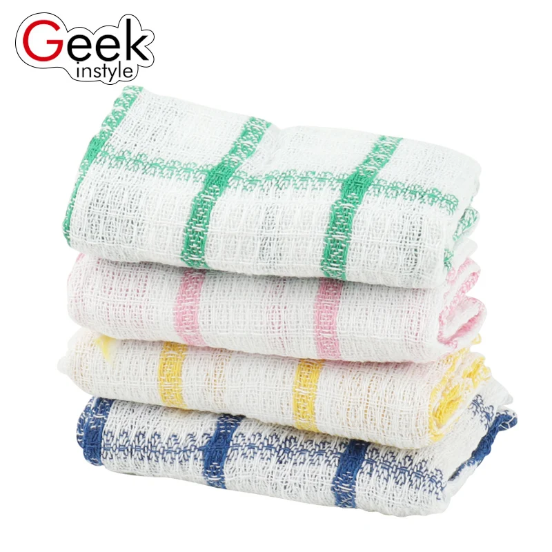 

Geekinstyle 4pcs cotton Dishcloth Clean Towel Magic Kitchen Washing Cleaning Cloth 36*36cm Scouring Pad
