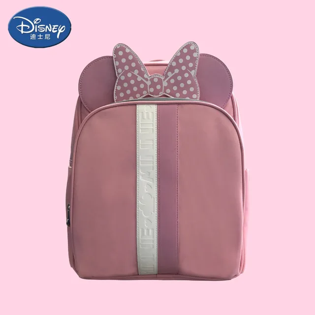 Disney новая сумка для молодых мам водонепроницаемая сумка для подгузников большой вместимости Симпатичный розовый рюкзак для путешествий - Цвет: Pink