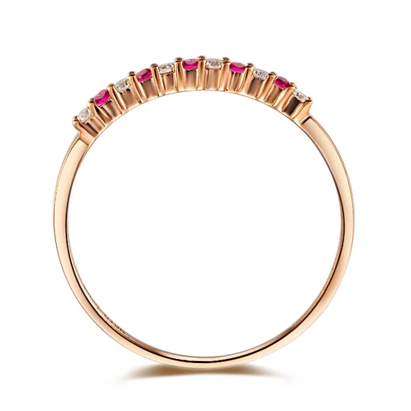 GVBORI 18 K Золотое кольцо из природного рубина кольцо для помолвки кольцо ювелирные украшения Рождественский необработанный алмаз кольцо