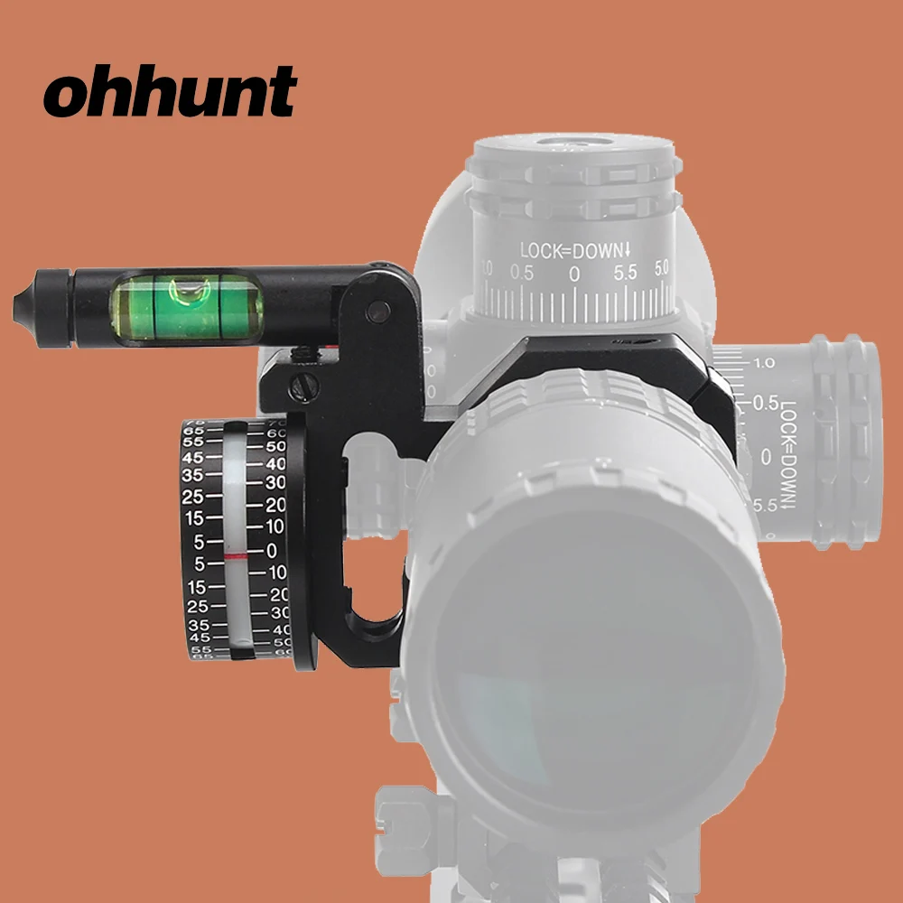 

ohhunt Hunting 24.5/30mm Angle Cosine Indicator Kit and Bubble Level fit for Offset Bi-direction 1 inch 30mm Scope Mount Rings