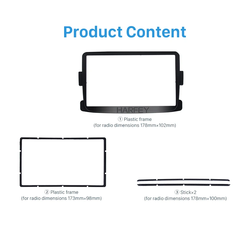 Harfey 2Din фасции комплект автомобиля gps Авторадио Стерео рамка Крышка для 2012 2013- RENAULT DUSTER SANDERO LOGAN интерфейсная панель
