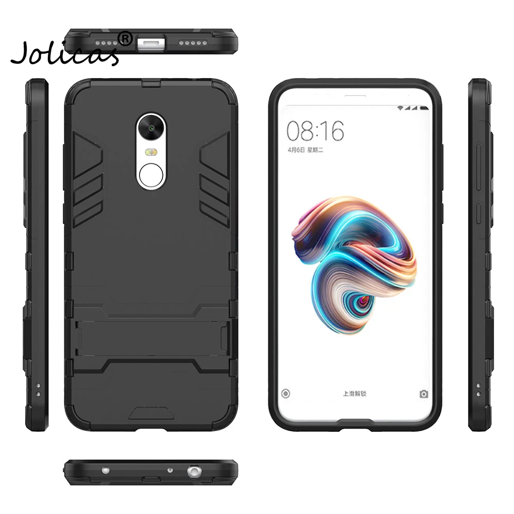 2018 Новый чехол для Xiaomi Redmi 5 плюс Чехол гибридный жесткий Coque Стенд телефон случаях