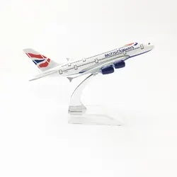 1/400 масштаб самолета Airbus A380 British Airways 16 см сплава самолета Модель игрушки Для детей подарок для коллекции