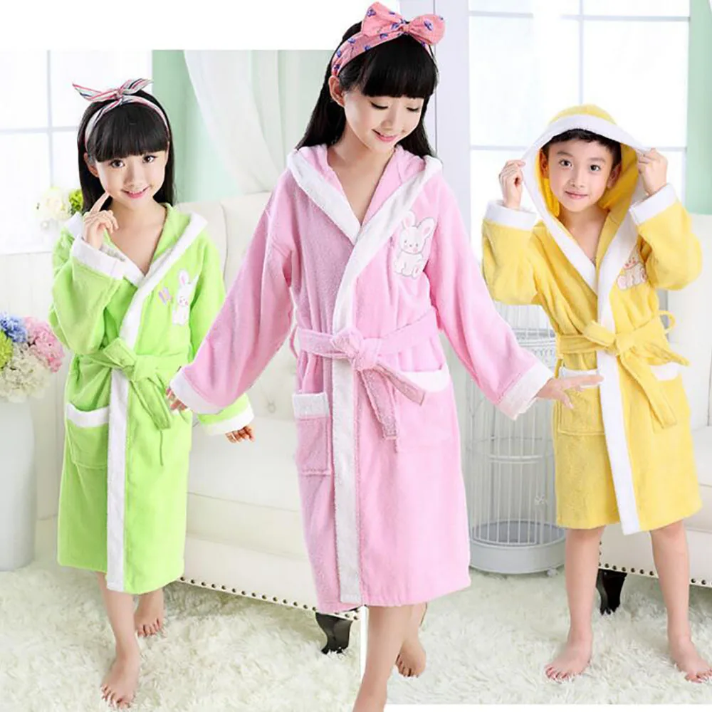 

2016 New Bath Robe Animal Model Kids Bathrobe Household Bath Robe Children's Pajamas Boys Girls Flannel Cotton Bathrobes Robes