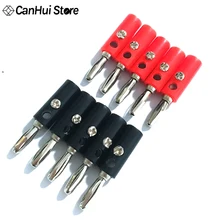 10 шт./лот, новинка, 4 мм, разъем типа "банан", винтовая головка типа "банан", черный и красный цвет, 4 листа, гнездо типа "банан"