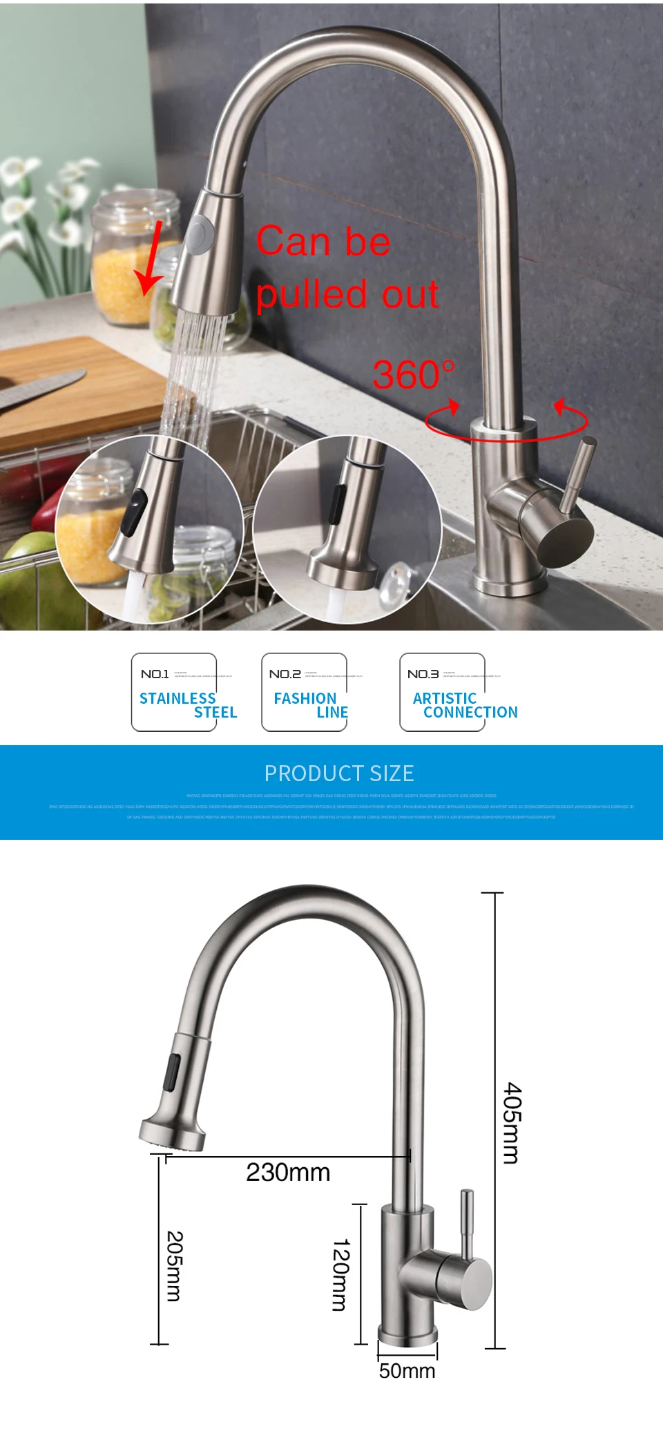 Gappo kitchen Faucets rotatable kitchen drinking water faucet flexible pull out mixer water tap Deck Mounted mixer tap