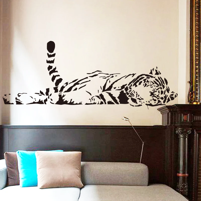 Nuevo Diseno Casa Decoracion Tigre Mintiendo Adhesivo Artistico De