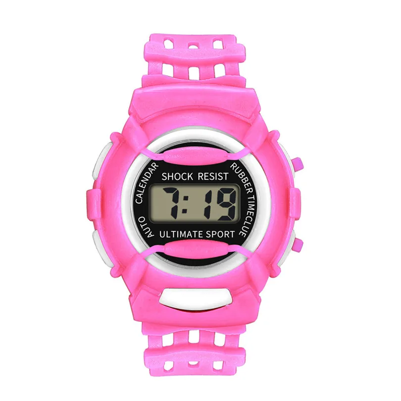 New Fashion Children Girls Analog Digital Sport LED Electronic Smart Waterproof Wrist Watch watch Ladybug hour baby clock #4m15 (6)