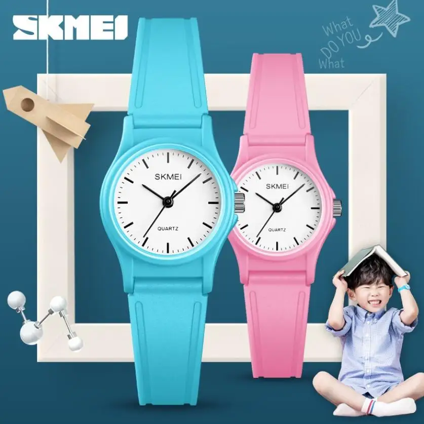 SKMEI детские часы цветок милые мультфильм пластиковые цифровые наручные для детей