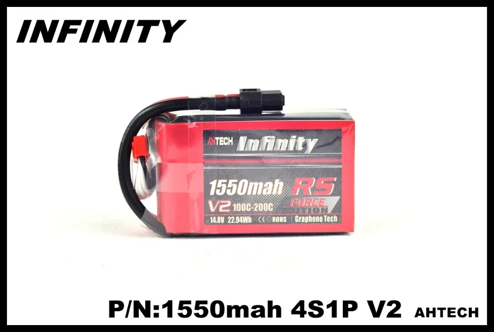 Аккумулятор Infinity 4S LiPo 1550mAh RS R5 V2 100C-200C 14 8 V с разъемом SY60 XT60 для гоночных дронов RC FPV |