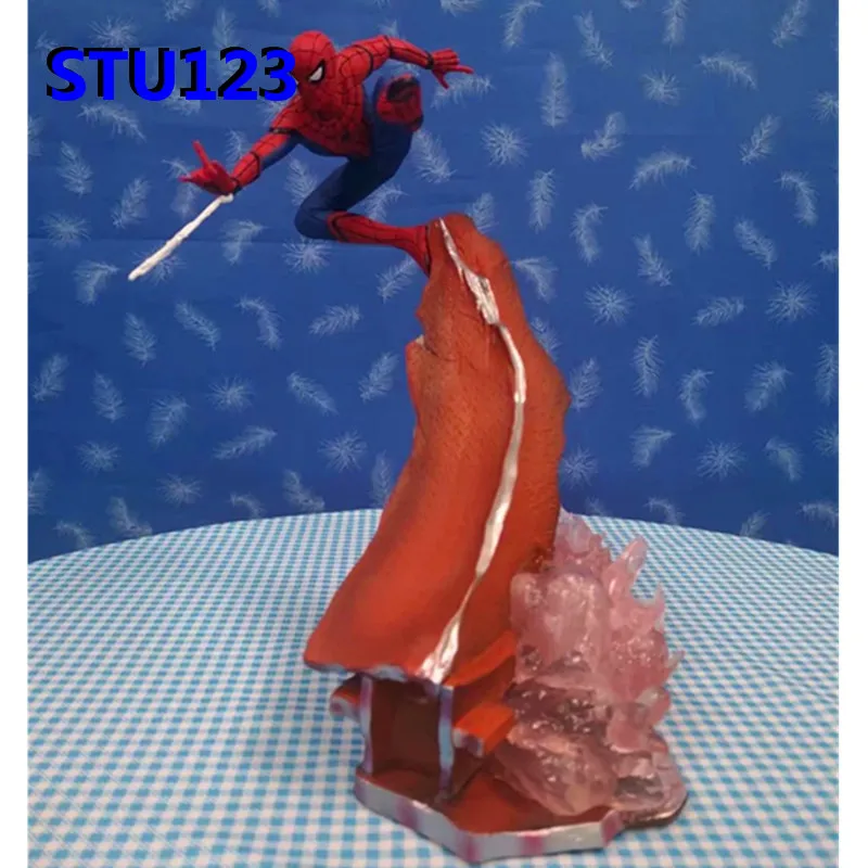 

9.49''Spider-Man: Homecoming Flying position Spider-Man Scene version PVC Action Figure Collectible Model Toy Boxed 24cm N789
