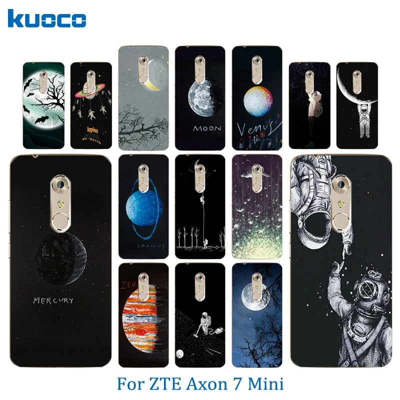 5.2 inch for ZTE Axon 7 Mini Phone Cases Transparent Soft Silicone Space Moon Pattern Ultra Thin 7Mini Anti Knock Shell |