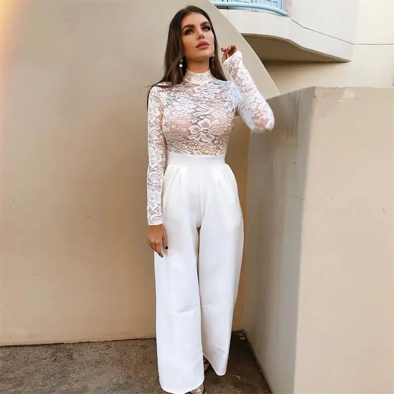 turtleneck jumpsuit long sleeve