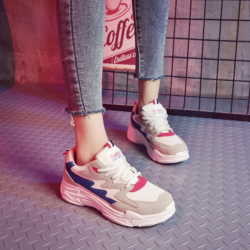 

2019 autumn new old shoes sneakers wild students Korean version of small white shoes