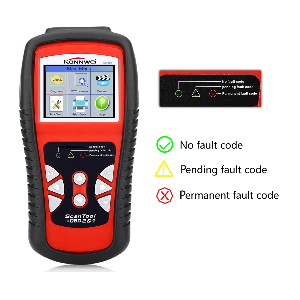 

2018 New Konnwei KW830 LIVE DATA OBDII CAN-BUS Scanner Auto Code Reader With Battery Monitoring Real Time