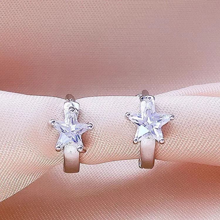 Серьги из стерлингового серебра S925 пробы модные циркониевые серьги со
