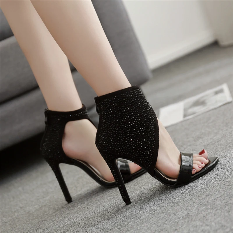 2019 летние Для женщин 11 5 см обувь на высоком каблуке Stiletto Valentine женские блестящие