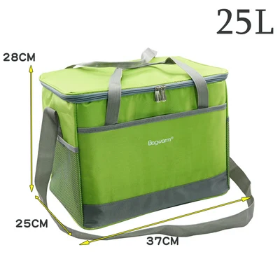 15L 25L утолщенная сумка-холодильник, большая Термосумка для пикника, Ланч-бокс, теплоизоляционная сумка на плечо, сумка для льда, еды, напитков, вина, крутая сумка