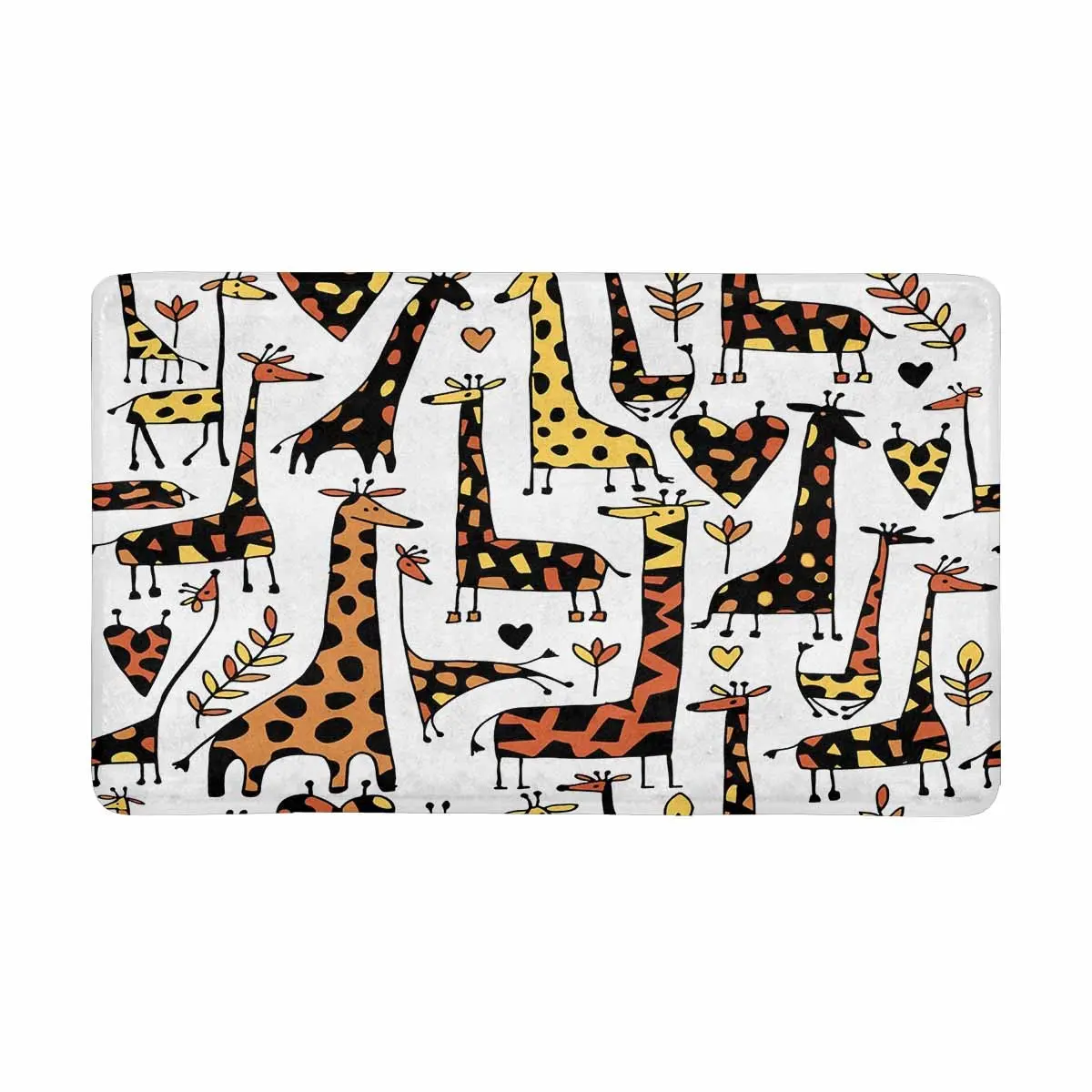 Funny Giraffes Doormat Anti Slip Entrance Mat Floor Rug Indoor Front