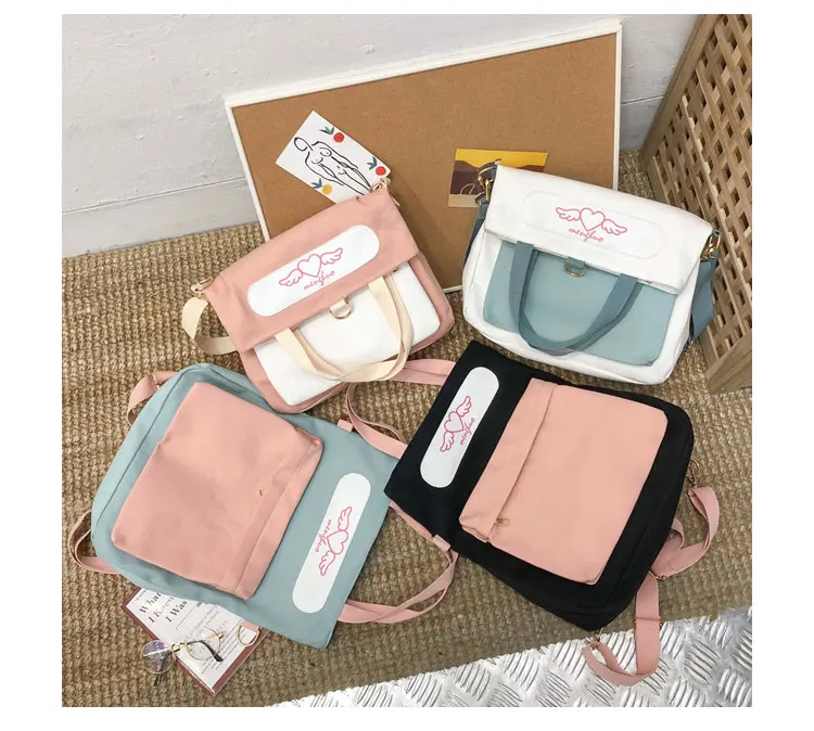Menghuo New Leisure Canvas Backpack Women School Bookbag Female Large Space Casual Panelled Travel Bag Backpack Laptop Mochilas_33