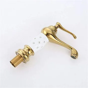 

VOGVIGO Bathroom Sink Faucet Gold Basin Faucets Diamond Water Mixer Crane Hot and Cold Chrome Finished