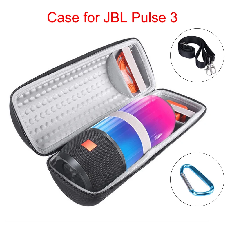 

2018 Carry Storage Hard EVA Case Box Pouch for JBL Pulse 3 Bluetooth Speaker Bags Extra Space for Plugs and Cables(With Belt)