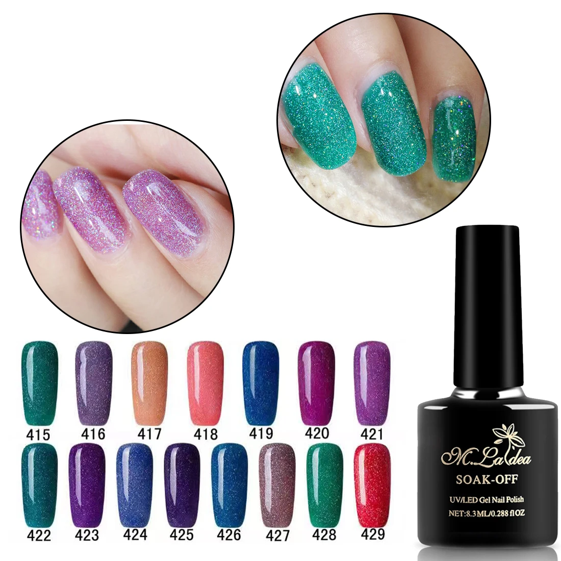 Glitter nail polish multicolor fast drying nail polish semi-permanent nail polish solid color Poland 8ml gel varnish polishing