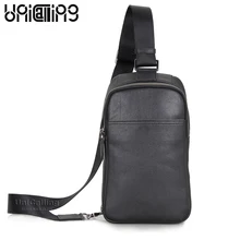 UniCalling сумка-мессенджер, мужская кожаная короткая сумка для отдыха, Мужская нагрудная сумка из натуральной воловьей кожи, мужская сумка через плечо