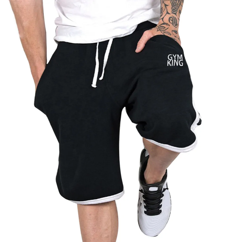 Summer Men Embroidery Sports Shorts Comfortable Breathable Fitness
