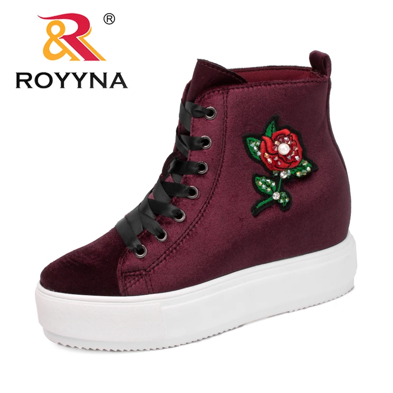 

ROYYNA New Trendy Style Women Outdoor Sneakers Shoes High Top Height Increasing Platform Femme Lady Casual Shoes Free Shipping