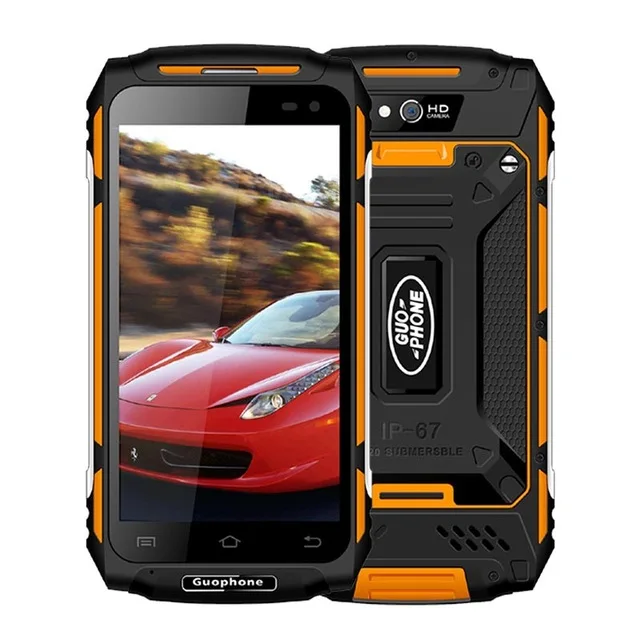 GUOPHONE X2 IP67 водонепроницаемый ударопрочный мобильный телефон 5500 мАч 5," HD MTK6737 четырехъядерный 2 ГБ+ 16 ГБ Android 6,0 8 Мп gps 4G смартфон - Цвет: Оранжевый