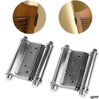 

2Pcs 3" Inch Stainless Steel Double Action Spring Hinge Saloon Cafe Door Swing Mar28