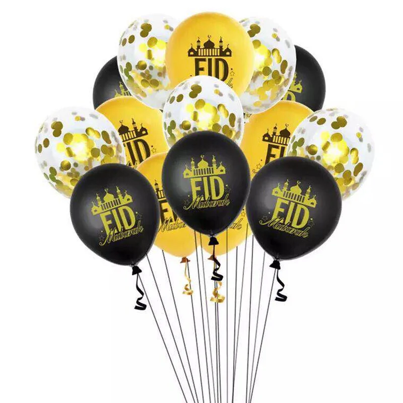 12 дюймовые латексные воздушные шары Eid Mubarak украшения Al Fitr Малые Bairam украшение для