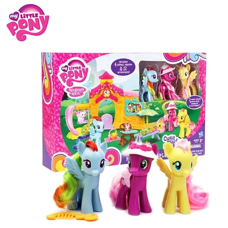 

Hasbro My Little Pony Toy Movie&TV Toy PVC Action Figure Happy Time Scene Set Collection Model Doll Birthday Gift for Children