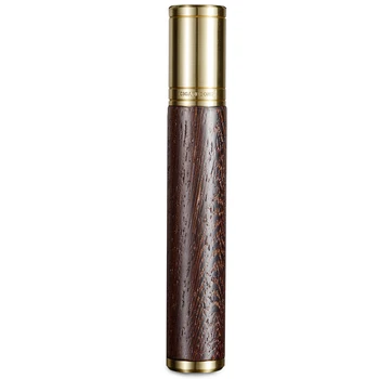 

Classics Portable Seal Type Natural Solid Wood Travel Use Hydrating Metal Lid Single Cigar Tube W/ Gift Box