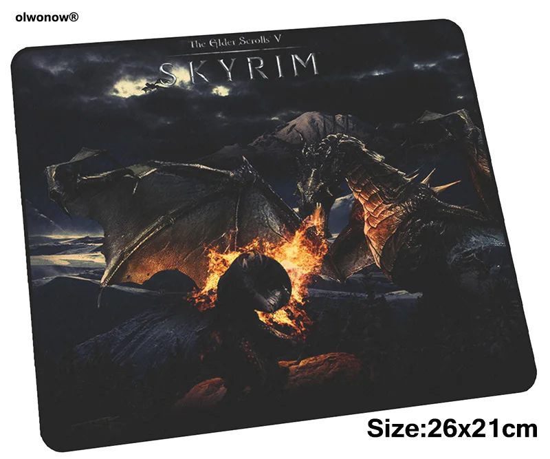 

skyrim mousepad 26x21cm gaming mouse pad big gamer mat thick game computer desk padmouse keyboard New arrival play mats