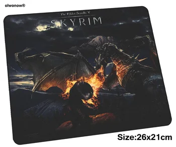 

skyrim mousepad 26x21cm gaming mouse pad big gamer mat thick game computer desk padmouse keyboard New arrival play mats