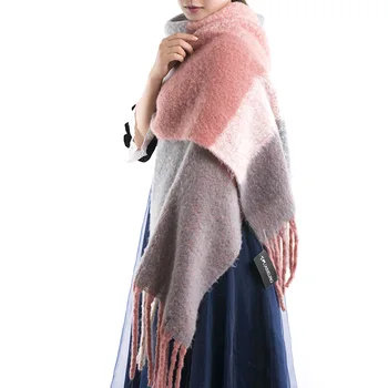 

Ladies autumn and winter scarves new fashion circle yarn shawl dual-use thickening super large warm 330 grams support wholesale