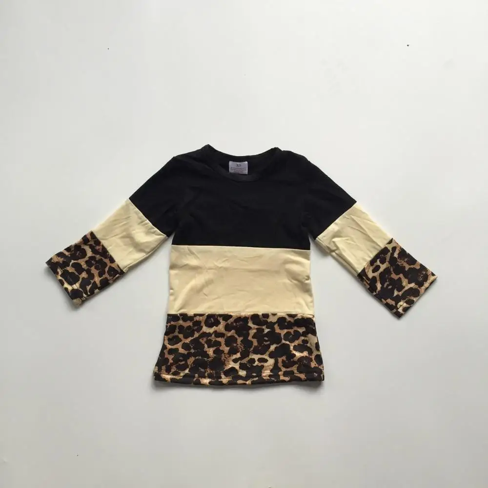 

baby girls clothes children girls Fall / Autumn raglans red and yellow raglans with leopard print long sleeve girls boutique top