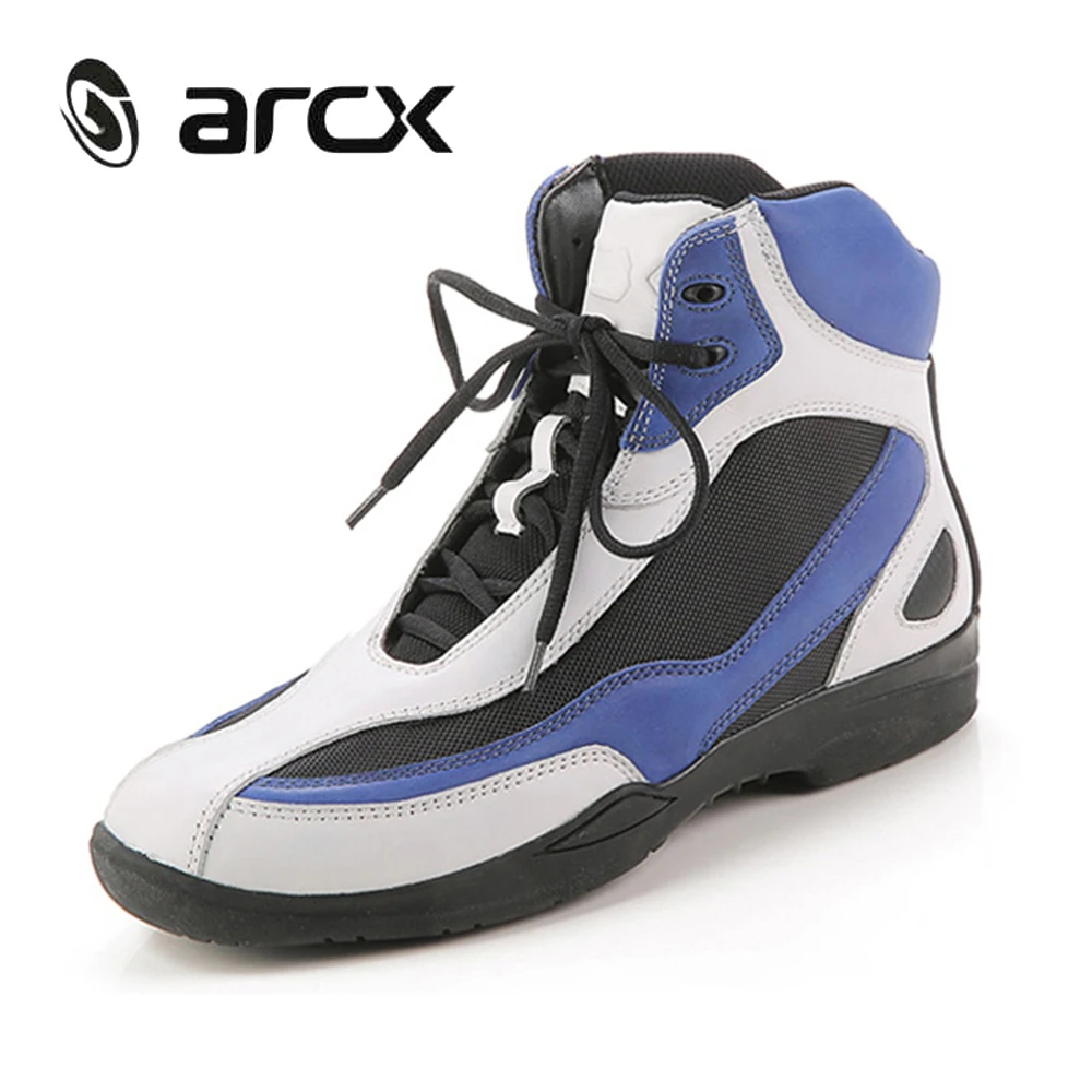 

ARCX Genuine Cow Leather Motorcycle Riding Shoes Street Moto Road Racing Motorbike Biker Chopper Cruiser Touring Ankle Boots