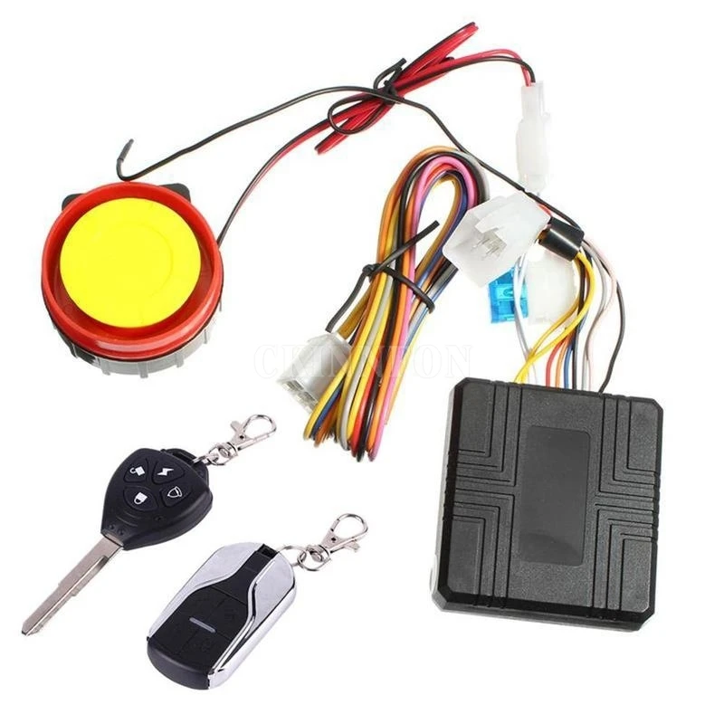 

DHL 10 PCS Universal Motorcycle Alarm 12v Scooter Alarme Moto Waterproof Theft Alarm Remote Control Hot Sell