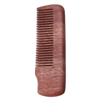 

Useful Fine Tooth Wood Beard Comb Pocket Size Anti-static Massage Hair Care Unisex Gift New