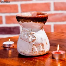 Керамическая творческая большая емкость слон ароматические свечи ароматическая свеча держатель спальня эфирное масло лампа ладан горелка